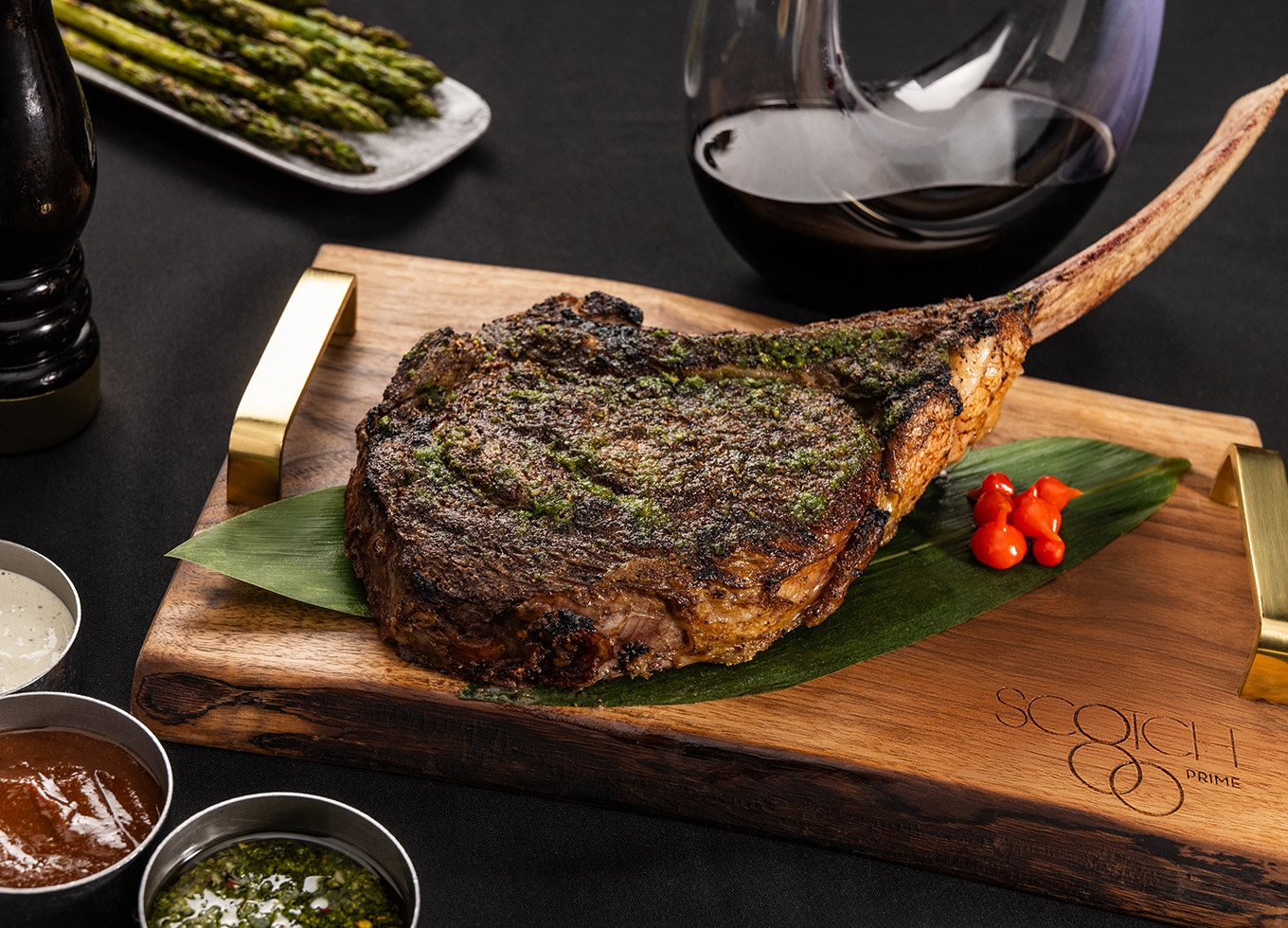 Steak on a cutting board